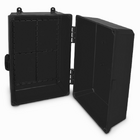 Caixa Plástica Multiuso Com Fecho Média | Preta